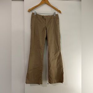 Banana Republic Khaki Wide-Leg Trousers